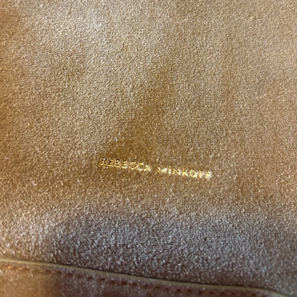 Rebecca Minkoff honey caramel M.A.B carryall hobo suede leather large tote NWT - Picture 8 of 16